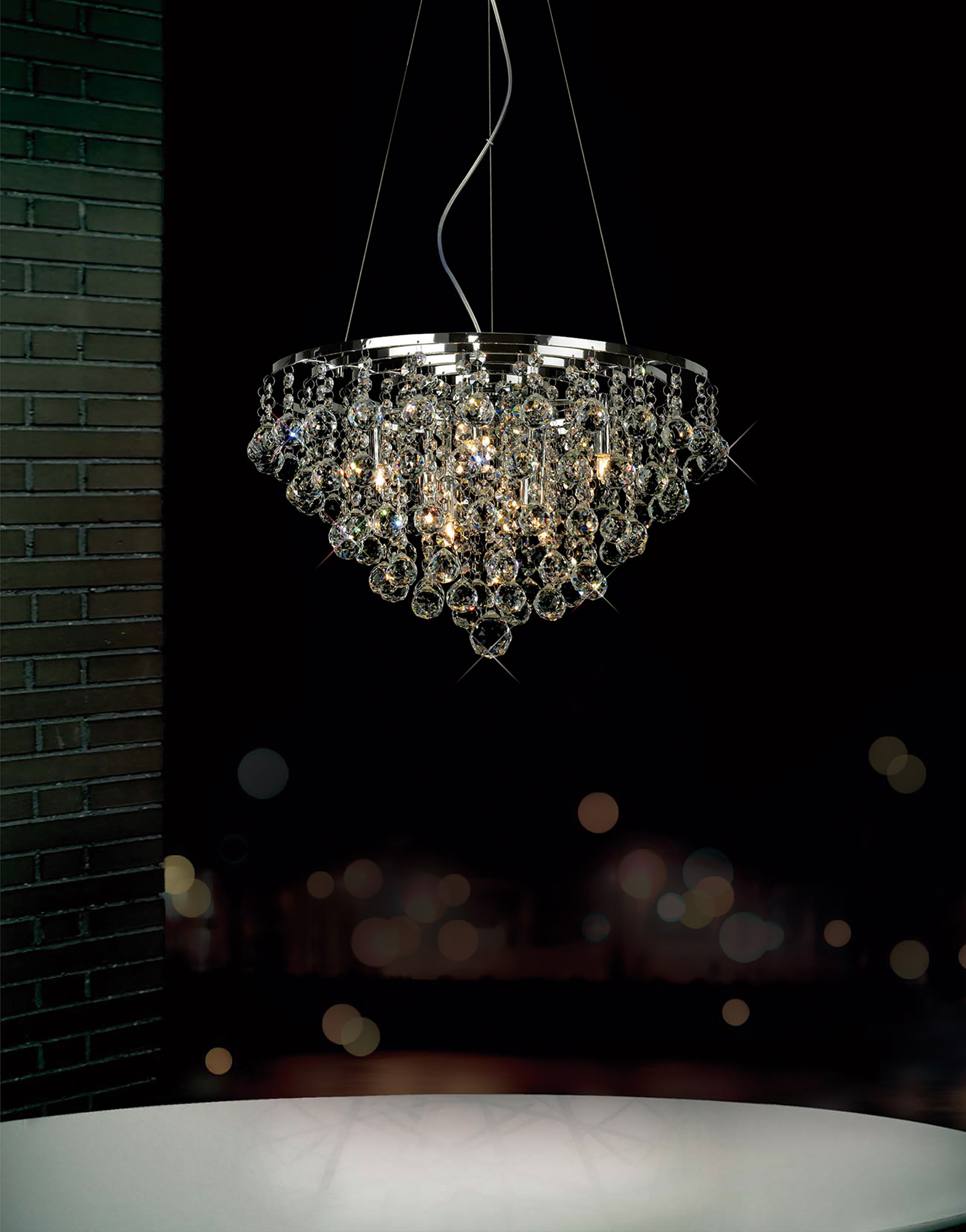 Atla Crystal Ceiling Lights Diyas Single Crystal Pendants